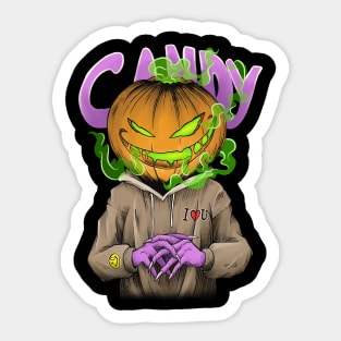 Halloween creep it real scary pumpkin head Sticker